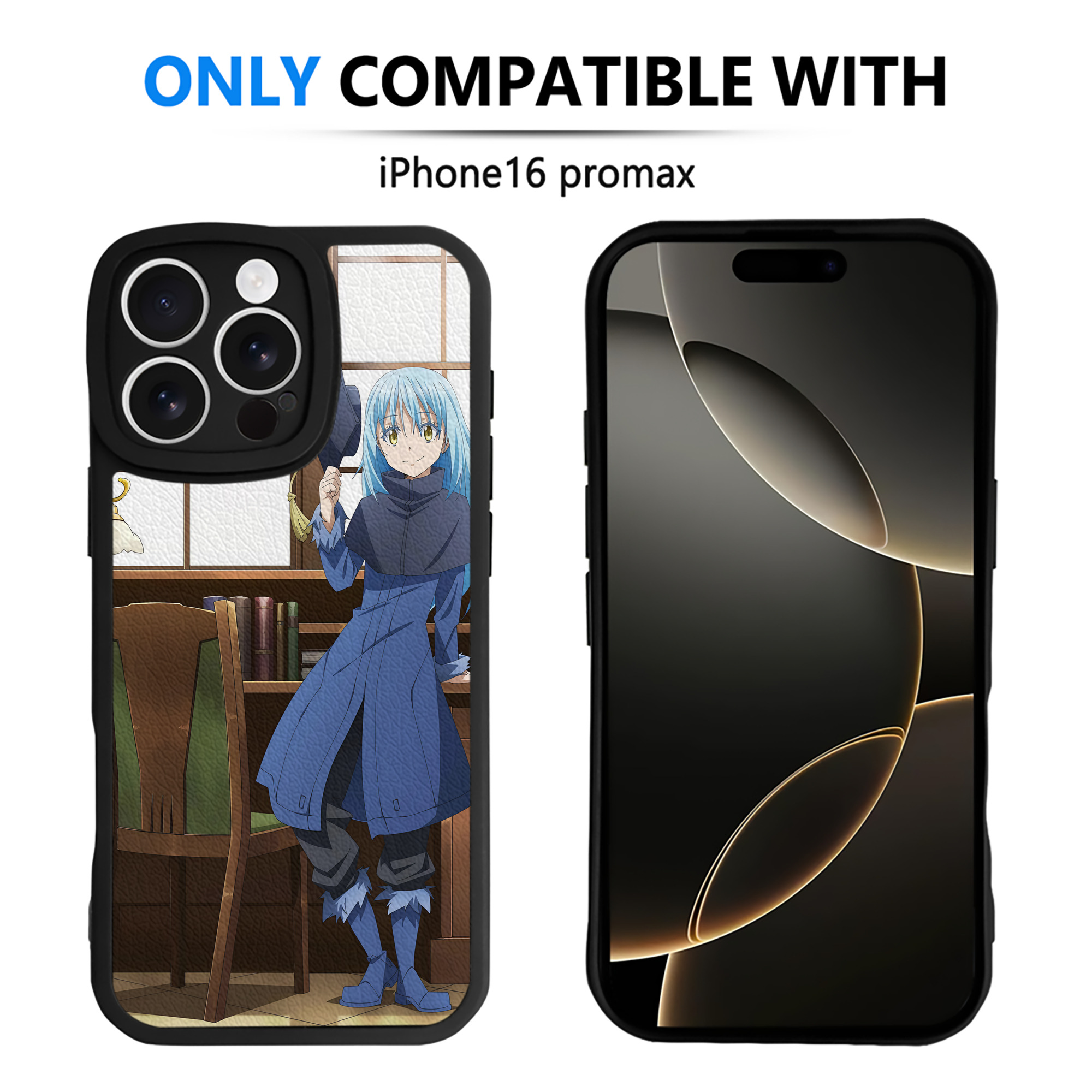 （画像用） 転スラ Regarding Reincarnated to Slime 【iPhone 16シリーズ対応】シリコンスマホケース（レザー調） 材質：シリコン